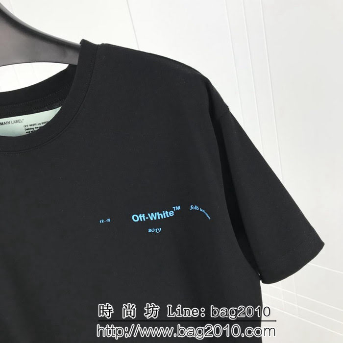 OFF-white19ss春夏新款 漸變色箭頭 精梳棉短袖 男女同款 ydi1454